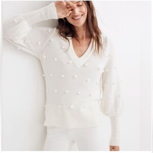 Madewell Dashwood Ivory Bobble Sweater